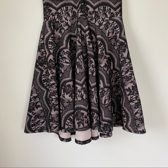 Windsor Black Lace Strapless Fit n’ Flare Dress - Picture 3 of 8